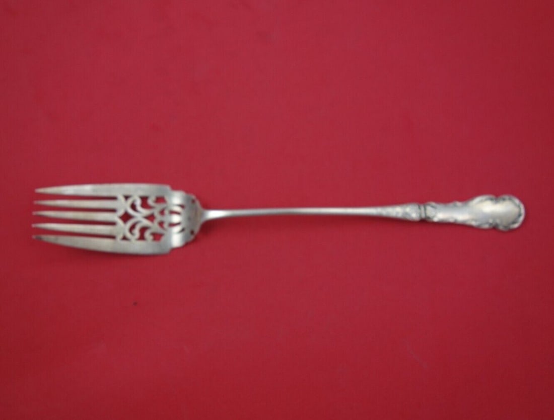 Reed and Barton Luxembourg Sterling Silver Pierced Lettuce Fork 8 1/8" (1 of 3)