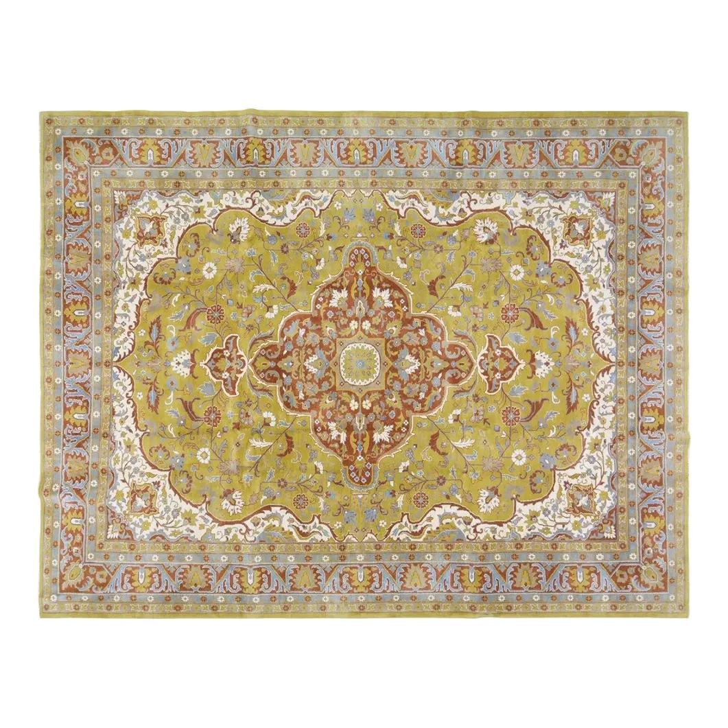 9x11'9 Turkish Anatolian Wool Hand Knotted Rug: 9x11'9 Turkish Anatolian Wool Hand Knotted Rug This vintage Turkish Anatolian rug is hand-knotted from wool using traditional rug-making techniques. Combining timeless craftsmanship with a modern desi