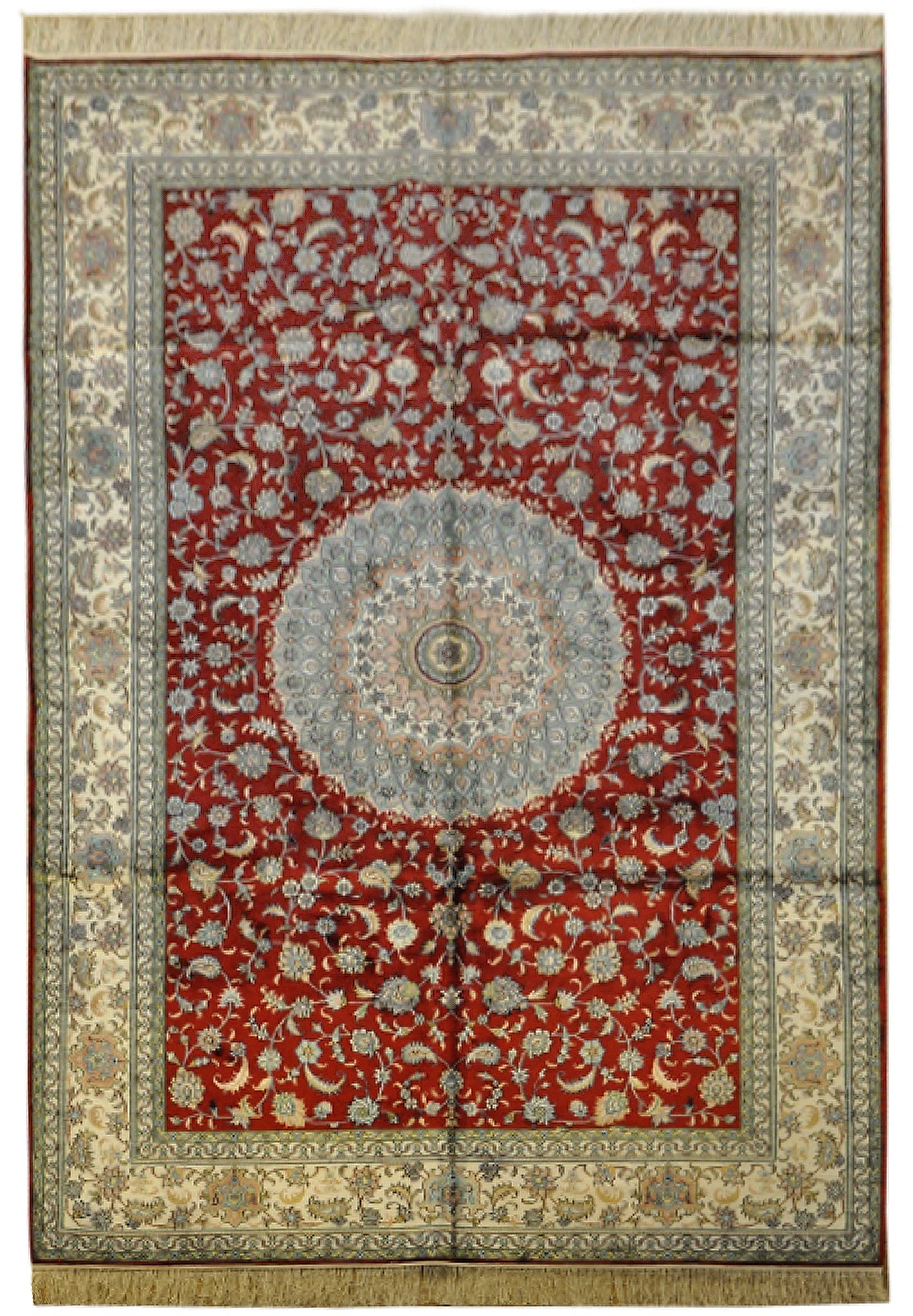 6 x 9 Traditional Persian Wool Hand Knotted Rug: 6 x 9 Traditional Persian Wool Hand Knotted Rug Free continental US Shipping This 6 x 9 hand-knotted traditional rug features intricate Persian-inspired motifs and a harmonious color palette, making i