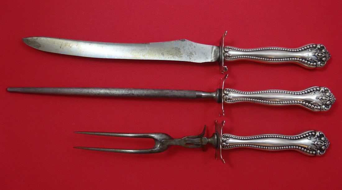 3 Piece Sterling Roast Carving Set Alvin Raleigh HHWS (1 of 1)