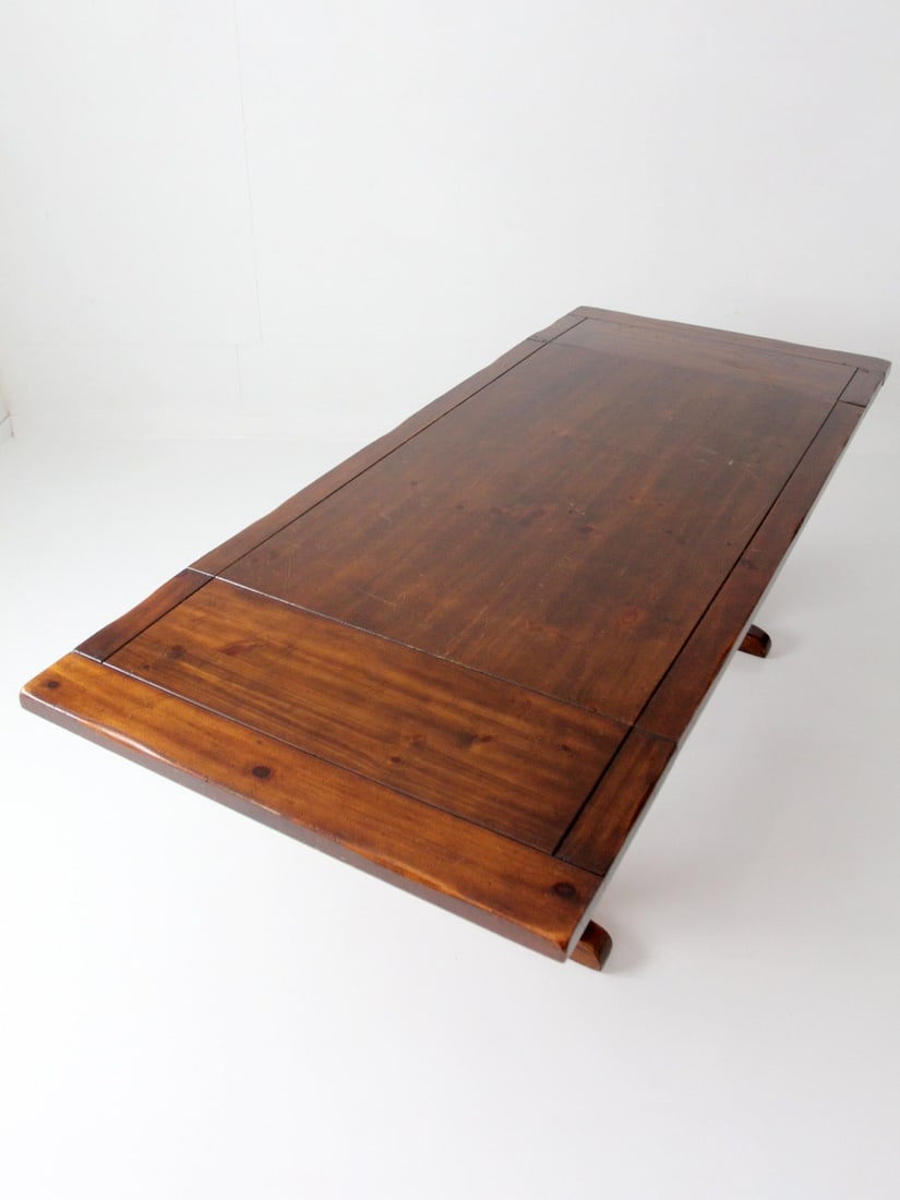 Spanish Influence Rectangular Trestle Dining Table With Extending Leaves - 12