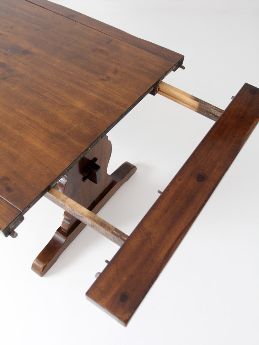 Spanish Influence Rectangular Trestle Dining Table With Extending Leaves - 8
