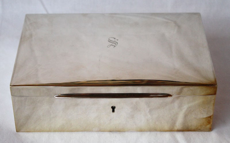 Antique Swiss 800 Silver Box with Lock Key Signed Tezler (1 of 9)