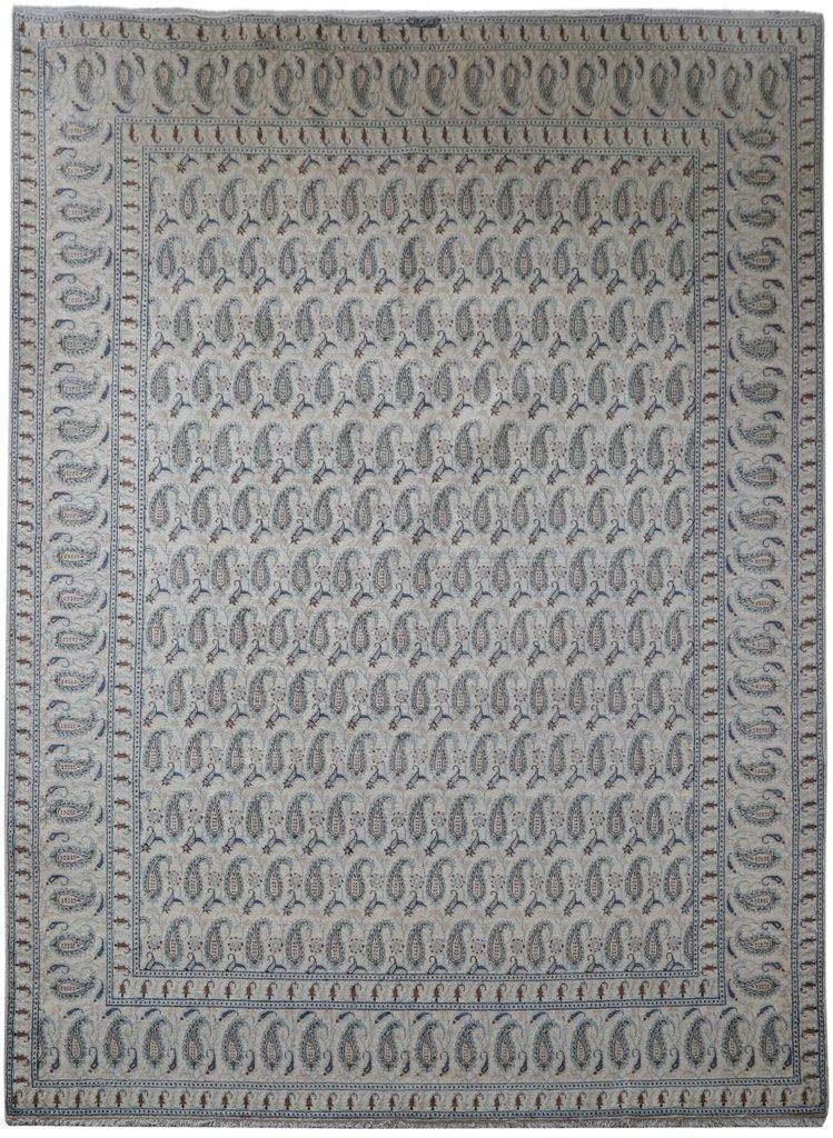 Ivory Handmade Kashan Rug 9'10 x 13'5 Signed Persian Artistry: Ivory Handmade Kashan Rug 9'10 x 13'5 Signed Persian Artistry Free continental US Shipping Indulge in the timeless elegance of this exquisite 9' 10" x 13' 5" handmade Persian Kashan rug. Crafted by sk