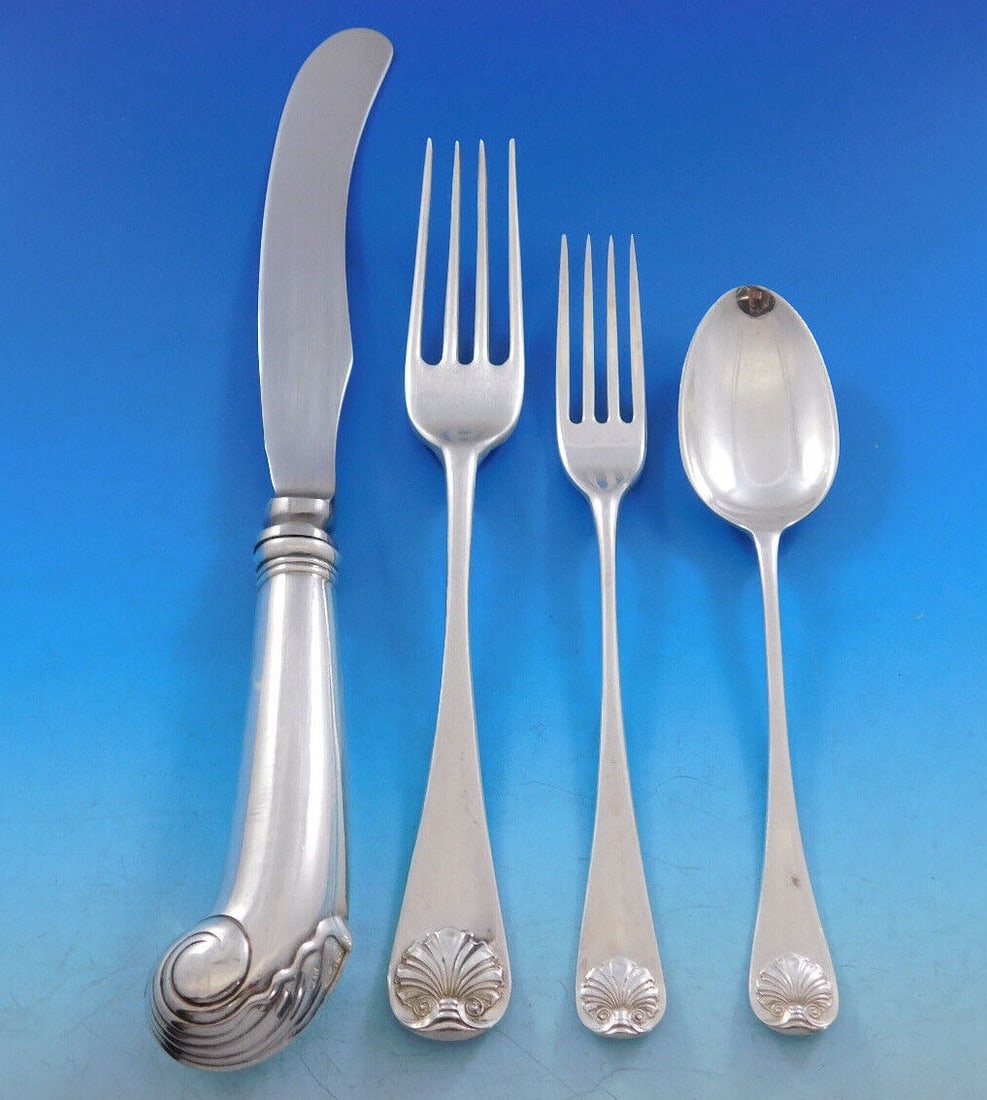 Stieff Williamsburg Shell Sterling Silver 4-Piece Place Setting (1 of 6)