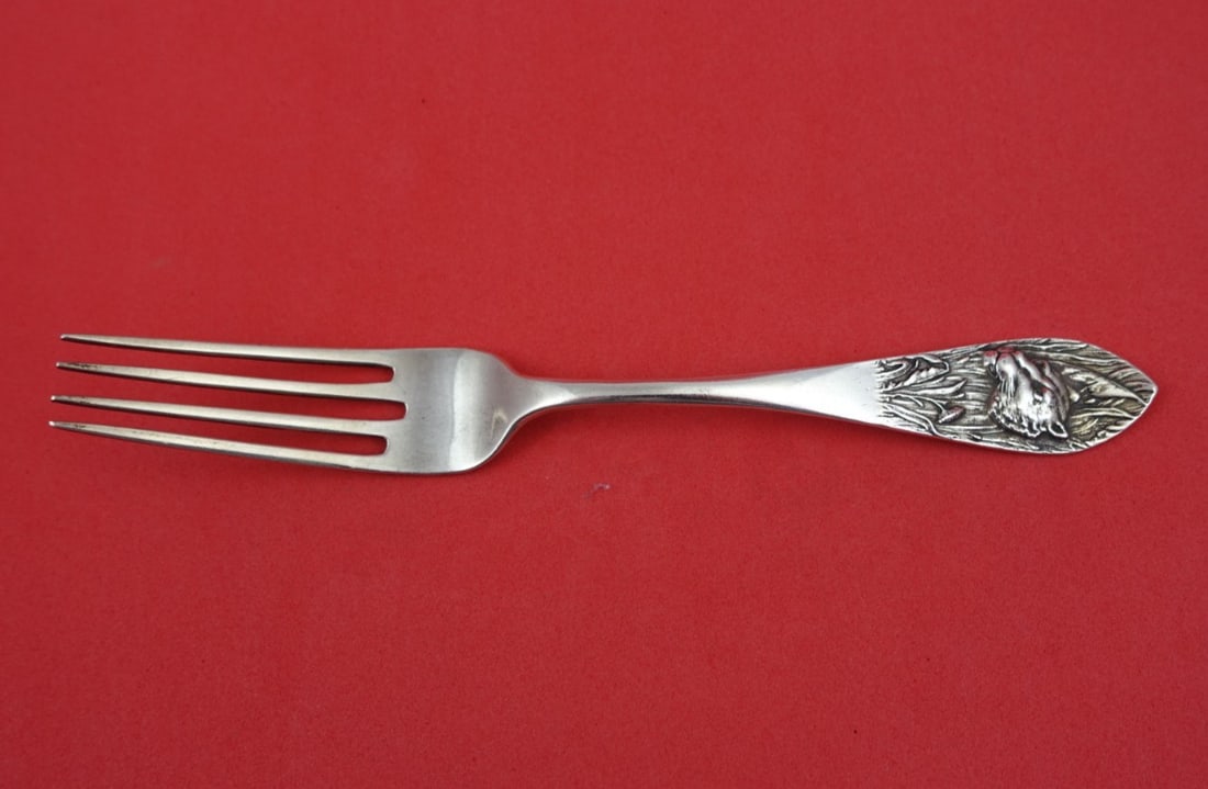 Shiebler Sterling Silver Junior Fork Lion Pattern 6 1/2 (1 of 2)