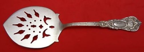 Durgin Empire Sterling Silver Tomato Server 7.25" Monogrammed: Durgin Empire Sterling Silver Tomato Server 7.25" Monogrammed This exquisite tomato server features the elegant Empire pattern by Durgin, crafted from high-quality sterling silver. Measuring 7 1/4 inc