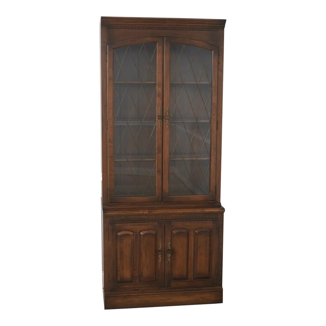 Maple China Cabinet by Ethan Allen with 2 Glass Doors (1 of 10)