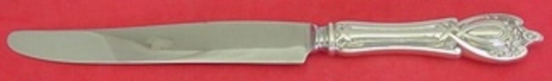 Lunt Monticello Sterling Silver Regular Knife 8 3/4 inches: Lunt Monticello Sterling Silver Regular Knife 8 3/4 inches Introducing the exquisite Monticello Regular Knife by Lunt, crafted from high-quality sterling silver with a hollow handle and a durable stai
