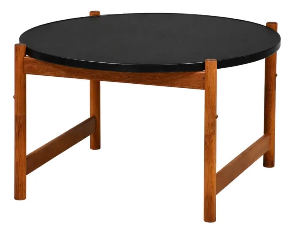 Mid Century Danish Oak Round Coffee Table 30.75 inch (1 of 6)