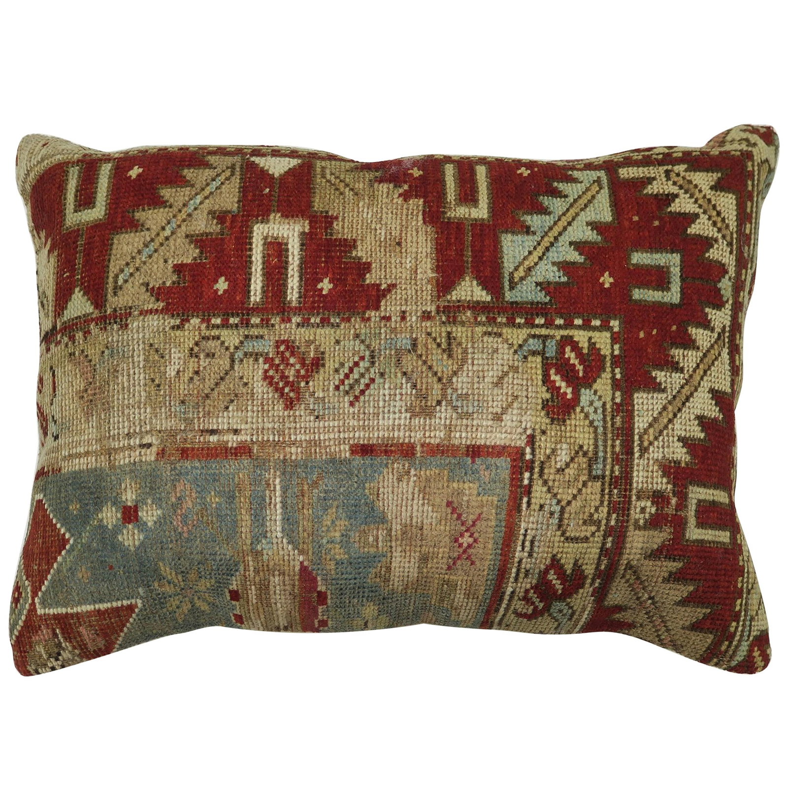 Late 19th Century Tribal Caucasian Rug Lumbar Pillow 16 x 24 (1 of 4)