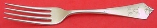 Gorham Fleur De Lis Sterling Silver Fork 7 Inch Monogrammed: Gorham Fleur De Lis Sterling Silver Fork 7 Inch Monogrammed This exquisite regular fork from the Fleur De Lis pattern by Gorham is crafted from high-quality sterling silver, showcasing the intricate d