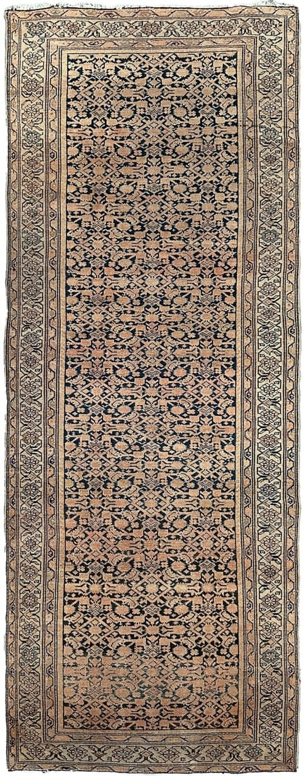 107cm x 295cm Hand Knotted Wool Tribal Runner Rug Circa 1890 (1 of 10)