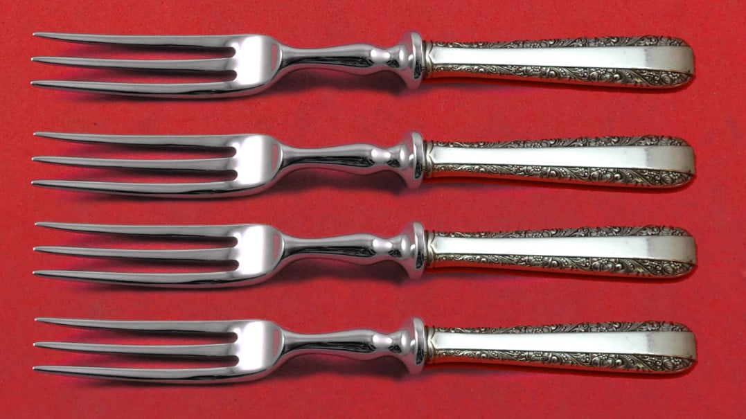 Towle Candlelight Sterling Silver Fruit Fork Set 4-Piece 6 Inch: Towle Candlelight Sterling Silver Fruit Fork Set 4-Piece 6 Inch This exquisite 4-piece fruit fork set is crafted from sterling silver in the elegant "Candlelight" pattern by Towle. Each fork features 