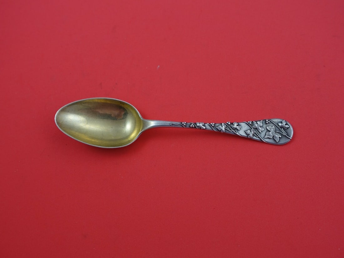 Tiffany & Co. Lap Over Edge Sterling Silver Teaspoon Gold Washed Bowl 6 1/4": Tiffany & Co. Lap Over Edge Sterling Silver Teaspoon Gold Washed Bowl 6 1/4" This exquisite teaspoon from Tiffany & Co. features the elegant 'Lap Over Edge' pattern, crafted from high-quality sterling
