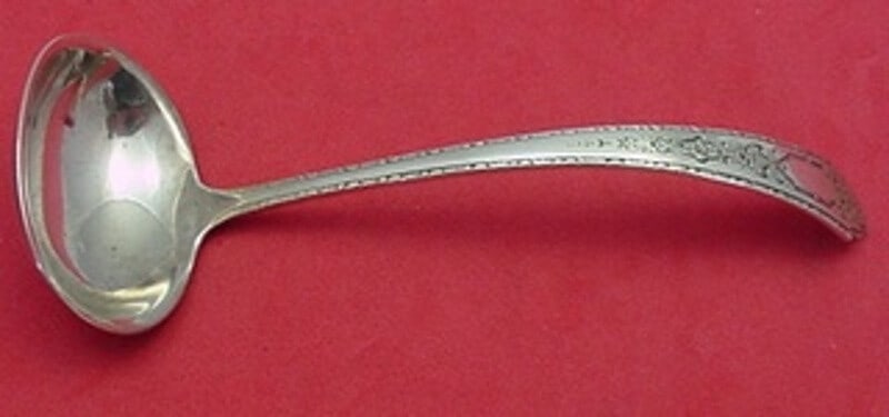 Lunt Mary II Sterling Silver Sauce Ladle 5.5 Inch Monogrammed Heirloom (1 of 2)