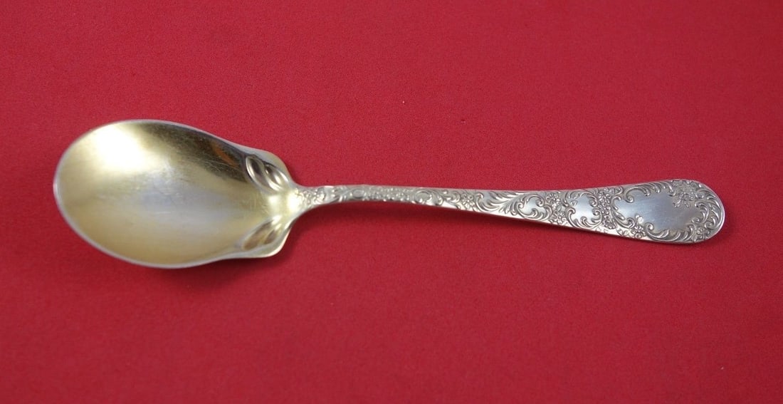 Gorham Douglas Sterling Silver Gold Washed Ice Cream Spoon 5 1/8" (1 of 1)