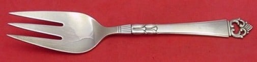 Frigast Danish Crown Sterling Silver Cold Meat Fork 8 3/4 Inch (1 of 1)