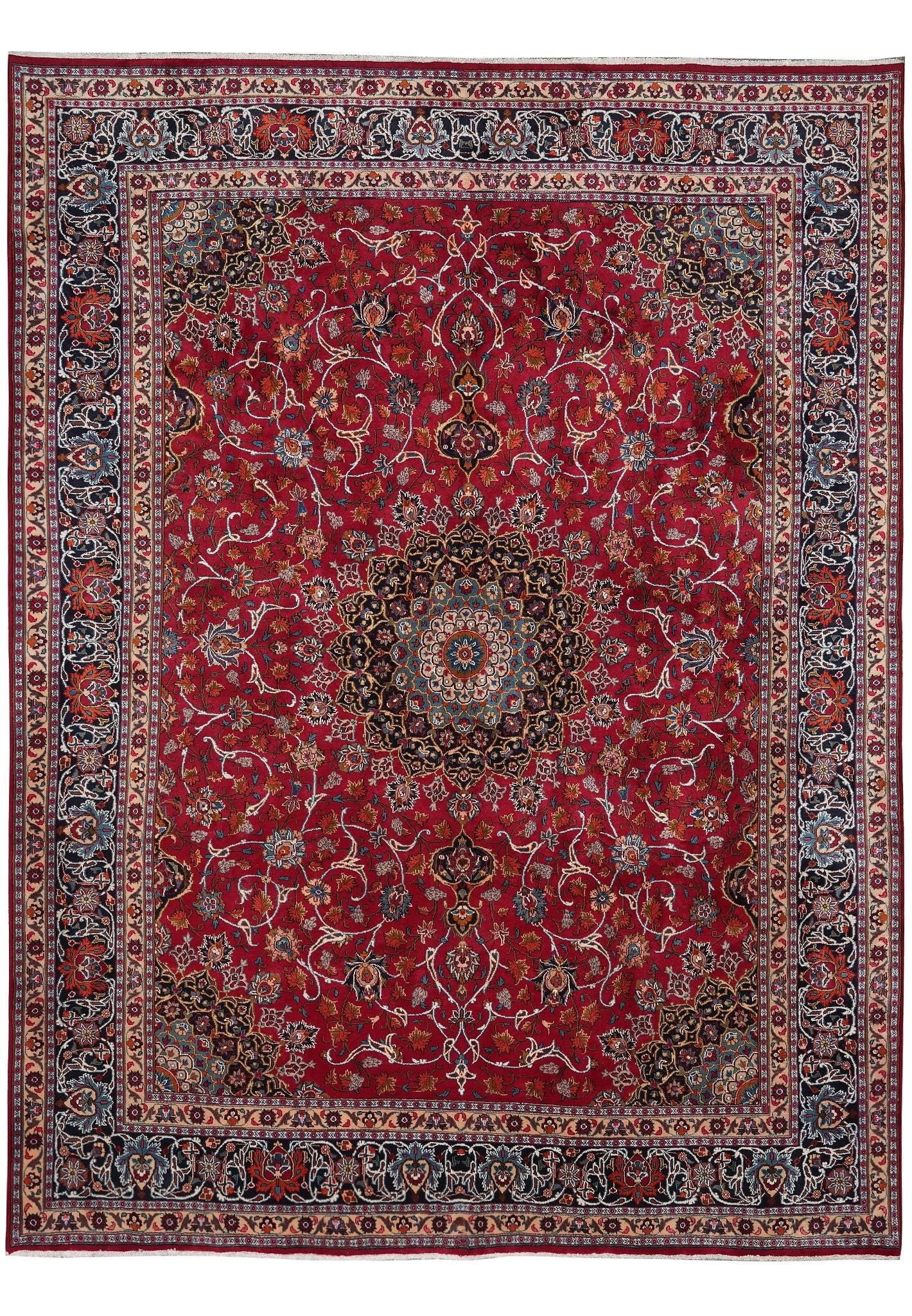 9.8 x 12.6 Persian Traditional Hand Knotted Wool Rug Iran: 9.8 x 12.6 Persian Traditional Hand Knotted Wool Rug Iran Free continental US Shipping This classy Persian traditional rug is hand-knotted in Iran from premium quality wool. It features sophisticated 