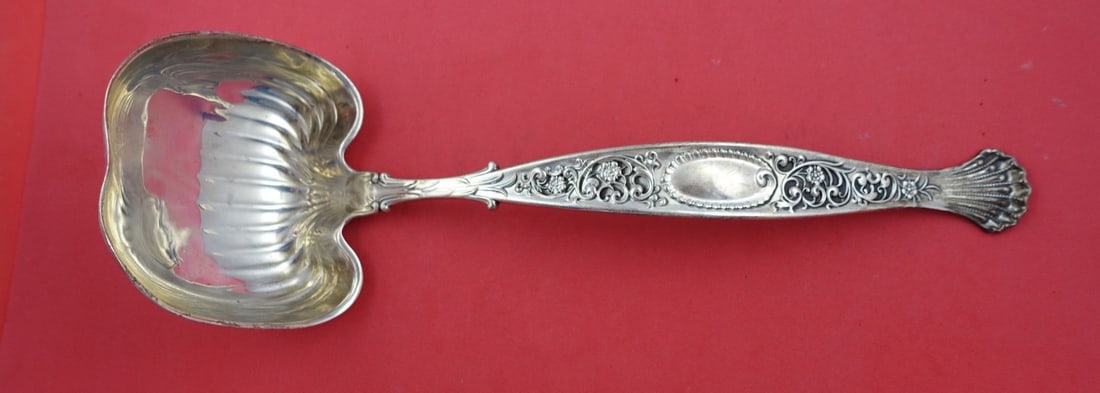 Whiting Hyperion Sterling Silver 13 Inch Soup Ladle Monogrammed: Whiting Hyperion Sterling Silver 13 Inch Soup Ladle Monogrammed This exquisite soup ladle is crafted from high-quality sterling silver and features the elegant Hyperion pattern by Whiting. Measuring 1