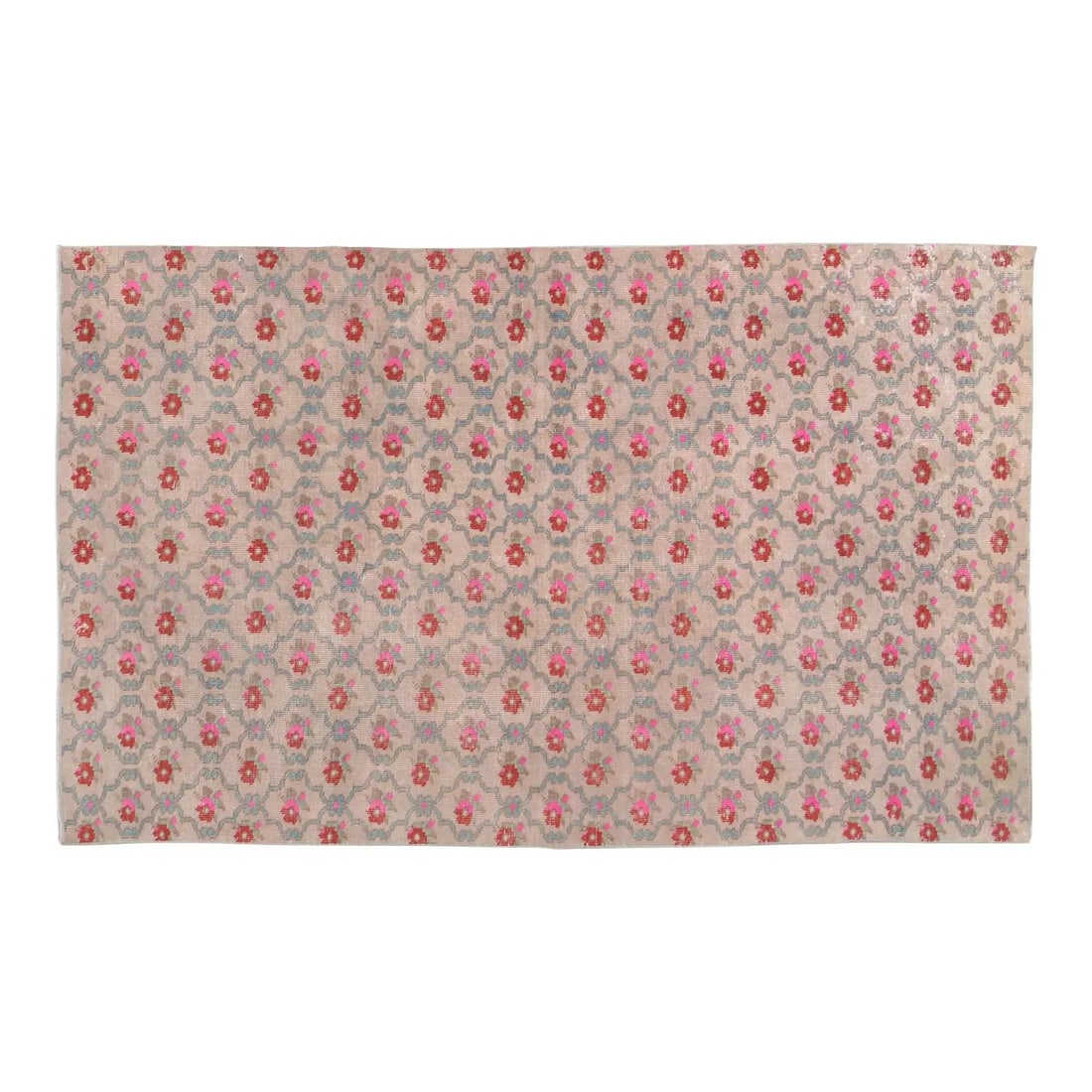Anatolian Wool Area Rug Hand Knotted Turkish 4'8 x 7'8 Vintage: Anatolian Wool Area Rug Hand Knotted Turkish 4'8 x 7'8 Vintage This vintage Turkish Anatolian wool rug is hand-knotted using traditional techniques, showcasing expert craftsmanship and timeless artist