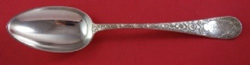 Gorham Sterling Silver Antique Chased Serving Spoon 8 3/4": Gorham Sterling Silver Antique Chased Serving Spoon 8 3/4" This exquisite serving spoon features the elegant Antique Chased pattern by Gorham, crafted from high-quality sterling silver. Measuring 8 3/