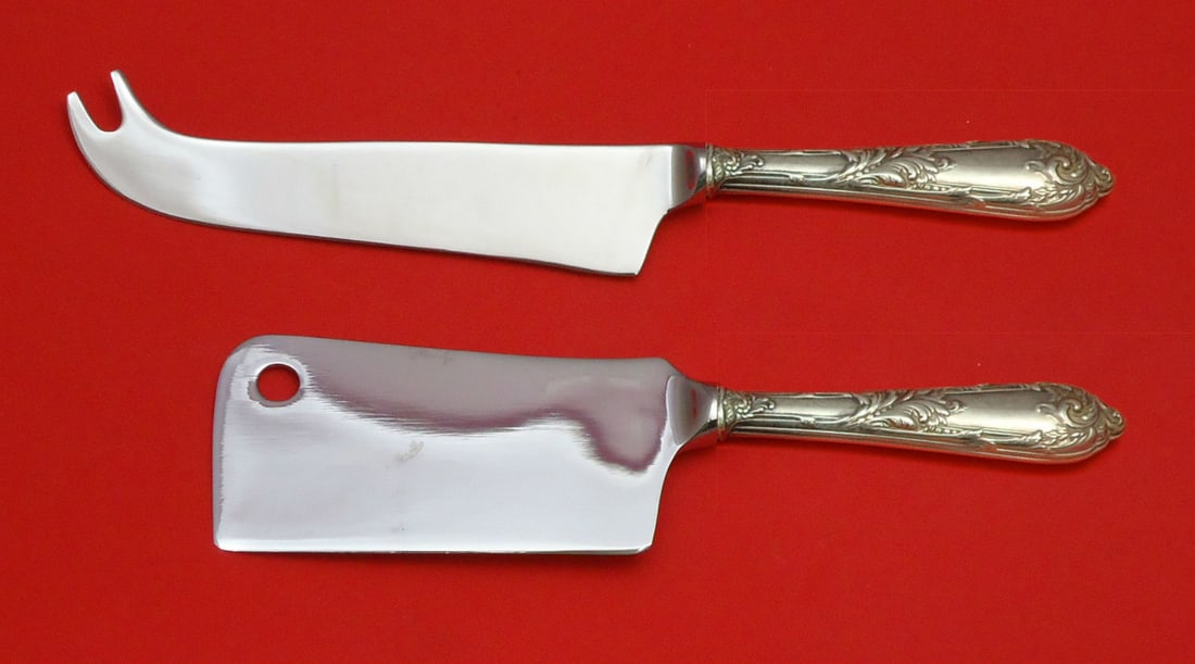 Reed & Barton Romaine Sterling Silver 2PC Cheese Serving Set: Reed & Barton Romaine Sterling Silver 2PC Cheese Serving Set This exquisite 2-piece cheese server serving set from the renowned Reed & Barton features the elegant Romaine pattern, showcasing a blend o
