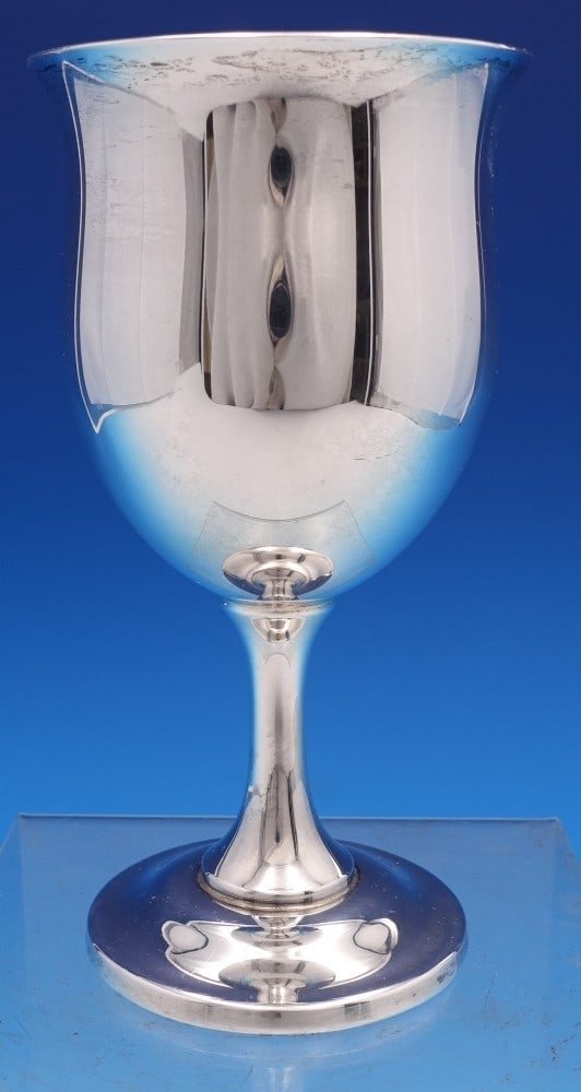 Sterling Silver Water Goblet Queen Elizabeth Pattern Gold Washed Interior (1 of 4)