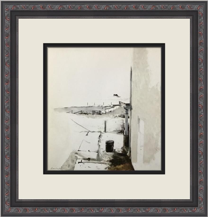 Andrew Wyeth Kitchen Garden Custom Framed Print 14x14: Andrew Wyeth Kitchen Garden Custom Framed Print 14x14 This exquisite custom framed print titled "Kitchen Garden" by renowned artist Andrew Wyeth showcases a beautiful expressionist impressionist style