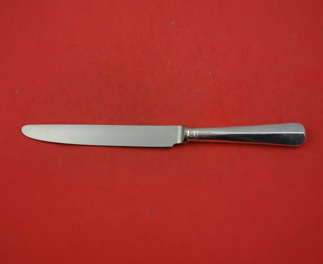 CJ Vander Rattail Sterling Silver Dinner Knife 9 3/4 Inch Flatware: CJ Vander Rattail Sterling Silver Dinner Knife 9 3/4 Inch Flatware This exquisite dinner knife features the elegant Rattail pattern by CJ Vander, crafted in fine sterling silver. The hollow handle pro