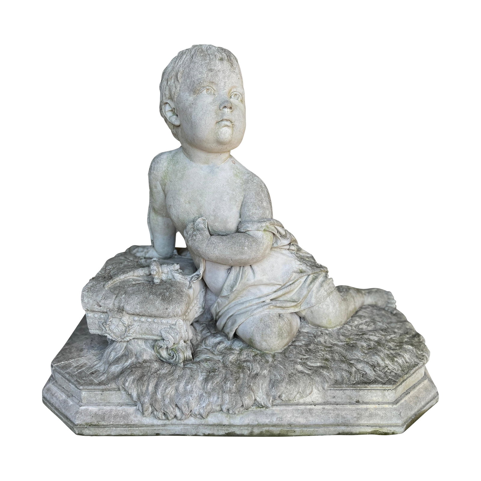 Francis J. Williamson Cast Stone Statuette of Princess Alice 1884 Baroque Sculpture: Francis J. Williamson Cast Stone Statuette of Princess Alice 1884 Baroque Sculpture This remarkable cast stone statuette of Princess Alice of Albany is an exquisite example of Baroque sculpture, craft