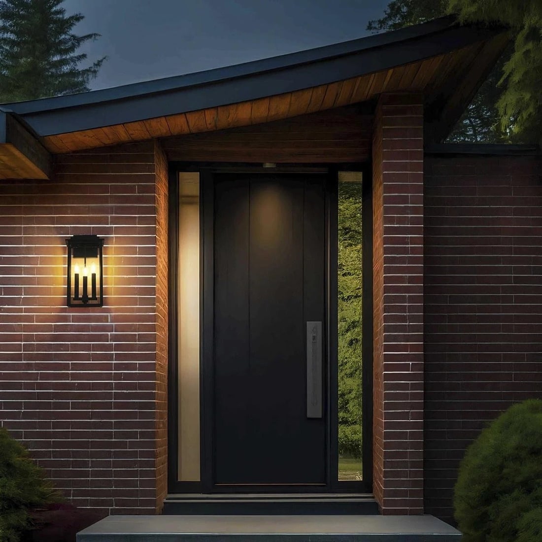 Kaysen 18 in black outdoor wall lantern 3-light (1 of 9)