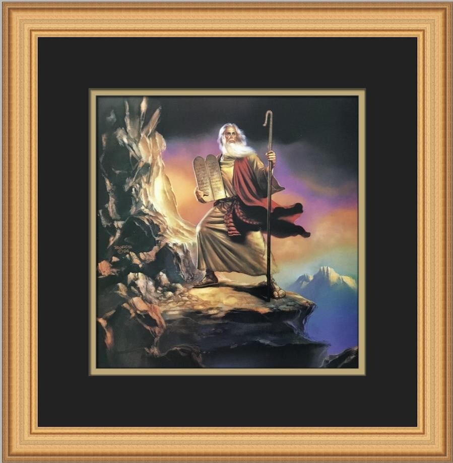 Boris Vallejo Moses Custom Framed Fantasy Art Print 15x15 (1 of 2)