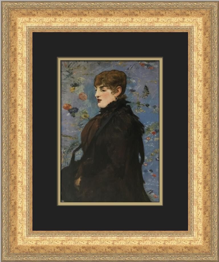 Edouard Manet Portrait of Mery Laurent Custom Framed Print 1997: Edouard Manet Portrait of Mery Laurent Custom Framed Print 1997 This exquisite custom framed print features Edouard Manet's iconic work, "Portrait of Mery Laurent," rendered in an expressive impressio