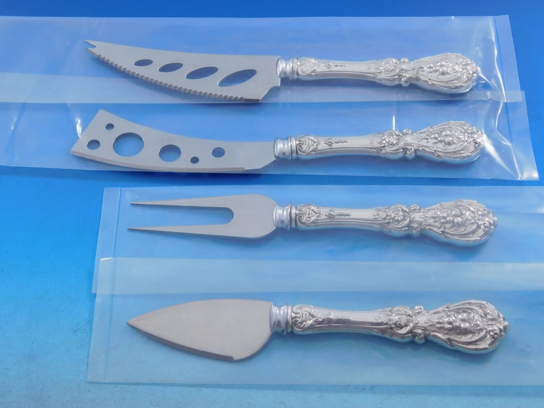 4 Piece Sterling Charcuterie Hostess Set Reed Barton Francis I Custom: 4 Piece Sterling Charcuterie Hostess Set Reed Barton Francis I Custom A custom-made 4-piece Francis I hostess set by Reed & Barton in sterling silver. The set features sterling silver hollow handles w
