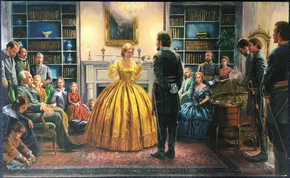 Mort Kunstler Blessing of the Sword Limited Edition Giclee Signed Canvas Print: Mort Kunstler Blessing of the Sword Limited Edition Giclee Signed Canvas Print This limited edition giclee on canvas titled "Blessing of the Sword" by Mort Kunstler captures a moment from Civil War hi