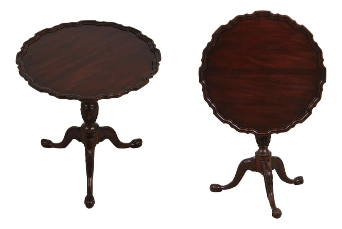Henkel Harris Queen Anne Mahogany Tilt Top Pedestal Table (1 of 10)