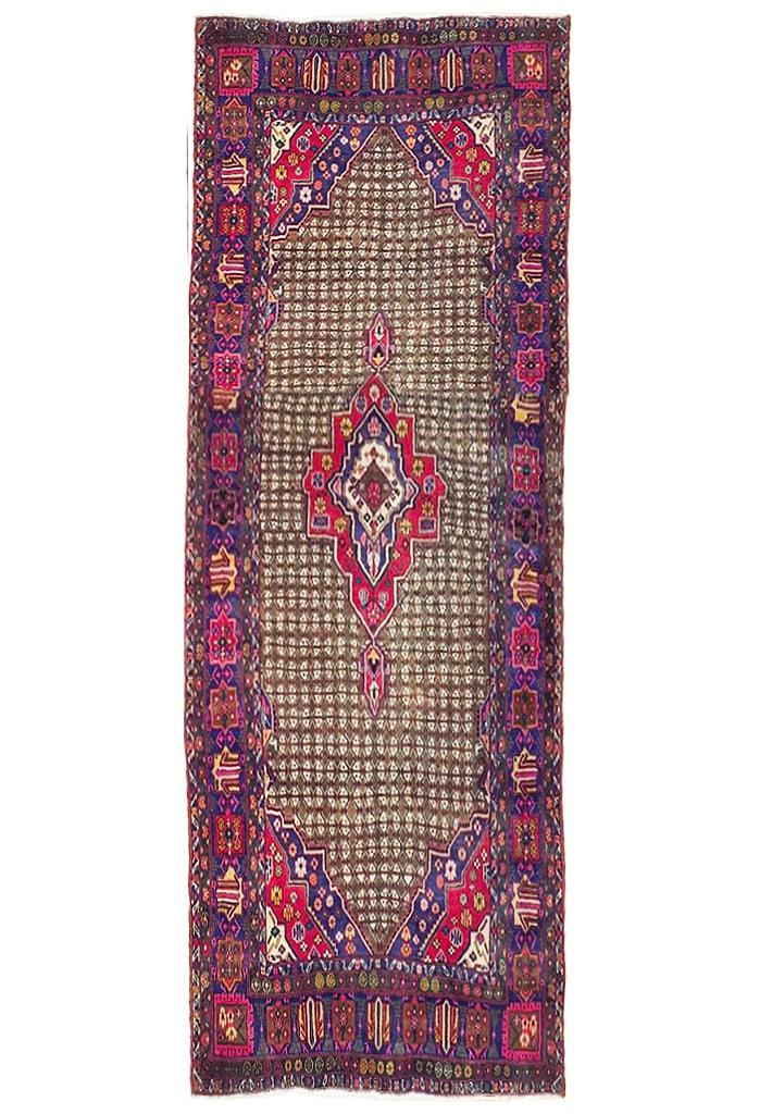 Handcrafted 5.6 x 10.9 Red Semi Antique Persian Koliai Runner: Handcrafted 5.6 x 10.9 Red Semi Antique Persian Koliai Runner Free continental US Shipping Enhance your space with this stunning 5.6 x 10.9 Red Semi Antique Persian Koliai Runner, handcrafted by skill