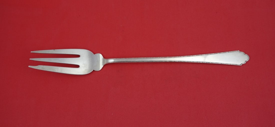 Sterling Vegetable Serving Fork William and Mary Pattern by Lunt 11 3/8 Inch (1 of 2)