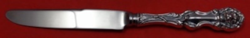 Sterling Silver French Blade Place Knife Lion Pattern by Frank Smith 9 Inch: Sterling Silver French Blade Place Knife Lion Pattern by Frank Smith 9 Inch This sterling silver place knife features the Lion pattern by Frank Smith for Wallace, showcasing a detailed roaring lion pe