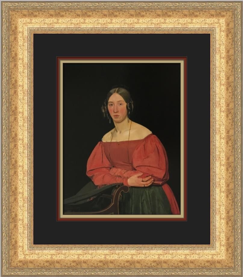 Christen Kobke Portrait of Cecilie Petersen Custom Framed Art Print: Christen Kobke Portrait of Cecilie Petersen Custom Framed Art Print Presenting a stunning custom framed print of Christen Kobke's "Portrait of Cecilie Petersen," an exquisite representation of Danish 