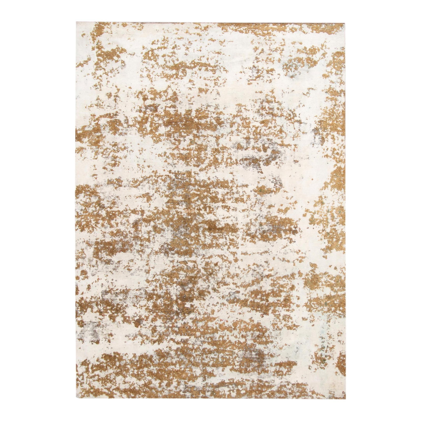 Vintage Handmade Wool Rug Goldenrod Distressed 8'2" x 11'2": Vintage Handmade Wool Rug Goldenrod Distressed 8'2" x 11'2" Experience the charm of this beautiful hand-knotted vintage wool rug, featuring a vibrant goldenrod field. The distressed finish is compleme