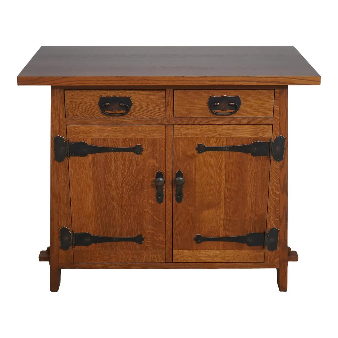 Stickley Roycroft oak server Arts and Crafts style 40w x 19.5d x 34.5h: Stickley Roycroft oak server Arts and Crafts style 40w x 19.5d x 34.5h Arts & Crafts style oak server with a Roycroft design, featuring dovetailed drawer construction and a high-quality build. It has 