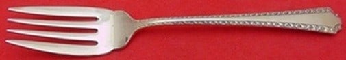 Sterling Silver Salad Fork Larkspur Pattern by Wallace 6 3/8 Inch: Sterling Silver Salad Fork Larkspur Pattern by Wallace 6 3/8 Inch This is a Wallace Larkspur pattern sterling silver salad fork measuring 6 3/8 inches. The fork is not monogrammed and is in excellent 