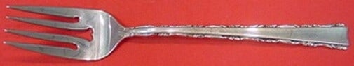 Lunt Madrigal Vintage Sterling Silver Salad Fork 6 3/4 Inch: Lunt Madrigal Vintage Sterling Silver Salad Fork 6 3/4 Inch Elevate your dining experience with this vintage salad fork from the Madrigal pattern by Lunt. Made of high-quality sterling silver, this 6 