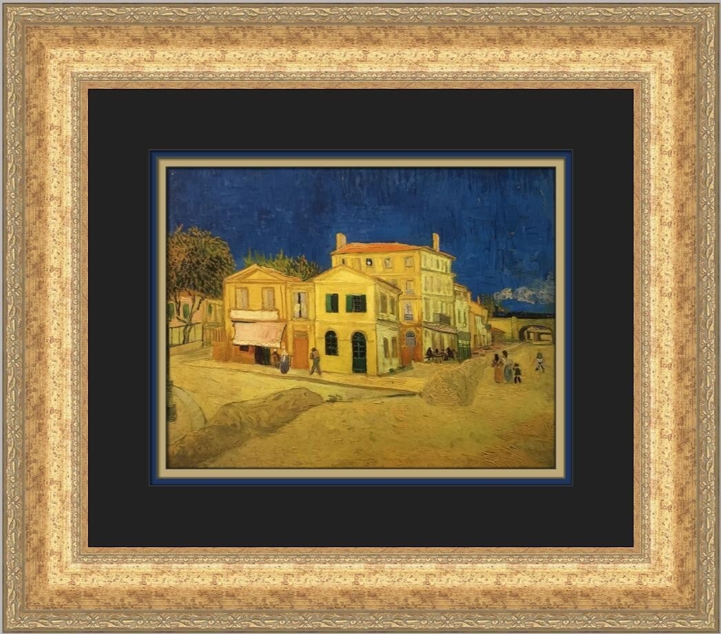 Vincent Van Gogh The Yellow Street 1998 Custom Framed Print: Vincent Van Gogh The Yellow Street 1998 Custom Framed Print This stunning custom framed print features Vincent van Gogh's iconic artwork, "The Yellow Street." Measuring 19 in. in length and 17 in. in 