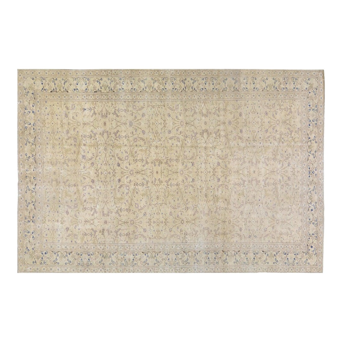 Hand-Knotted Wool Area Rug Tan Turkish Anatolian 6'4" x 9'7" Vintage: Hand-Knotted Wool Area Rug Tan Turkish Anatolian 6'4" x 9'7" Vintage This vintage Turkish Anatolian rug is hand-knotted from wool using traditional techniques. Its elegant tan color and rich texture r