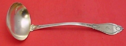 Whiting Armor Sterling Silver 13 Inch Soup Ladle Monogrammed: Whiting Armor Sterling Silver 13 Inch Soup Ladle Monogrammed Presenting a stunning 13" soup ladle from the renowned Armor pattern by Whiting. Crafted from high-quality sterling silver, this ladle show