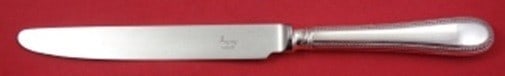 Asprey Beaded Round Sterling Silver French Dinner Knife 10 Inch: Asprey Beaded Round Sterling Silver French Dinner Knife 10 Inch A French 10-inch dinner knife in the Beaded Round pattern by Asprey. It features a sterling silver hollow handle with a stainless blade.