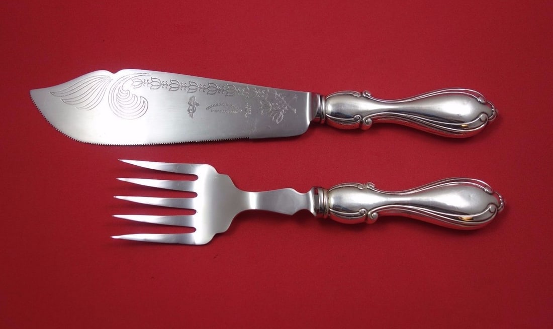 Ambassador Cutlery Sterling Silver Fish Serving Set 2pc (1 of 1)